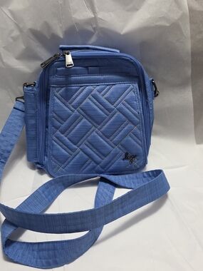 Lug Blue Quilted Crossbody Bag